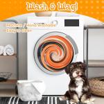 LECHONG 2-Pack Squeaky Dog Toys, Long Crinkle Tail with Treat Dispenser Pockets Plush Interactive Puzzle Toys for IQ Snuffle Foraging Training, Suitable for Small Medium & Large Dogs to Keep Them Busy