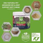 Only Natural Pet Hemp Advanced Mobility Support for Dogs Holistic Wellness Hip Bone Joint Health - Inflammatory Function Relieves Pain Stiffness Green Lipped Mussels Turmeric (HA) 60 Count - 2 Pack