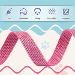 Pawhuggies Reflective Dog Collar and Leash Set, Nylon Dog Leash with Heavy-Duty Steel D-Ring, Adjustable with Quick Release Buckle for Small Dogs, Pink S