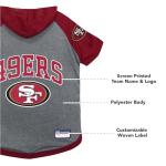 Pets First NFL San Francisco 49ers Hoodie for Dogs & Cats. | NFL Football Licensed Dog Hoody Tee Shirt, Medium | Sports Hoody T-Shirt for Pets | Licensed Sporty Dog Shirt