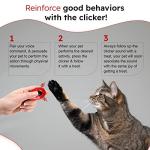 MARSDREAMS Pet Training Clicker, Whistle -Training Behaviour Aids Accessories for Puppies with Lanyard - Barking Control Device - Long Range Adjustable Frequency, Pack of 3 Red