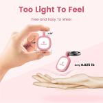 Pawaii Silent Silicone Dog ID Tag, Modifiable Pet Online Profile and Emergency Contacts, Scan QR for Instant Location Alerts, 1 Pack (Pink)