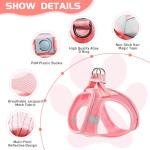 HIHANHAN Soft Mesh Dog Harness and Leash Set, No Pull Puppy Harness and Leash Set, Reflective Step in Harness for Small Medium Dogs, Easy Walk Escape Proof Vest Harnesses (Pink, S)