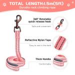 HIHANHAN Soft Mesh Dog Harness and Leash Set, No Pull Puppy Harness and Leash Set, Reflective Step in Harness for Small Medium Dogs, Easy Walk Escape Proof Vest Harnesses (Pink, S)
