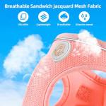 HIHANHAN Soft Mesh Dog Harness and Leash Set, No Pull Puppy Harness and Leash Set, Reflective Step in Harness for Small Medium Dogs, Easy Walk Escape Proof Vest Harnesses (Pink, S)