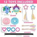 Sibosen Puppy Play Gym with 10 Hanging Toys for Small Dogs Indoor Jungle Playground PVC Frame with Interactive Funny Enrichment Toys Dogs Activity Center Durable, Lightweight