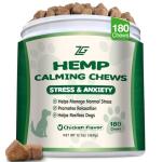 Calming Chews for Dogs - Advanced Hemp Dog Calming Treats Help with Dog Anxiety Relief, Separation, Stress, Barking, Fireworks, Composure - Natural Pet Supplements for Health & Wellness 180 Soft Chews