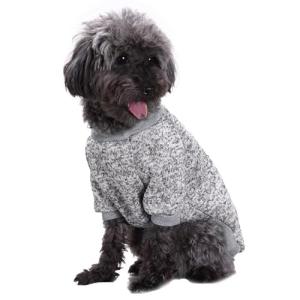 Jecikelon Dog Clothes Dogs Sweater Soft Puppies Clothing Winter Puppy Sweaters Warm Outfit for Dogs Small XXS XS Cat Apparel (Small, Grey)