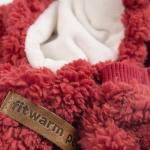 Fitwarm Turtleneck Fleece Dog Sweater Pajamas, Warm Winter Dog Clothes for Small Dogs Boy Girl, Fuzzy Pet Onesie with Feet, Red, Small