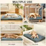 Kimpets Orthopedic Dog Beds for Crate with Removable Washable Cover Egg-Crate Foam Pet Pad Mat with Anti-Slip Bottom,Waterproof Dog Beds Small Sized，20x16 Inch