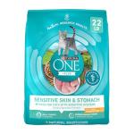 Purina ONE Sensitive Stomach, Sensitive Skin, Natural Dry Cat Food, +Plus Sensitive Skin and Stomach Formula - 22 lb. Bag