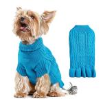 Dog Sweaters for Small Dogs Cute Pet Turtleneck Sweaters Puppy Knitted Sweater Dress Girl Boys Chihuahua Warm Winter Coat Clothes Doggie Outfits Apparel for Yorkie Christmas