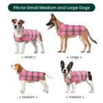 Kuoser Waterproof Dog Coat, Reversible Dog Jacket for Small Dogs, Adjustable Durable Doggie Winter Coat Warm Cozy Puppy Cold Weather Apparel from Small to Large Breed, Pink S