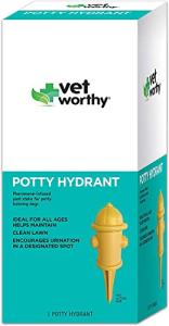 Vet Worthy Pet Potty Hydrant for Dogs - Scented Training Aid - Ideal for All Ages - Helps Dogs Track Designated Potty Spot - For a Cleaner Lawn and Safe for Dogs