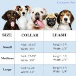 Ewinoom Soft Corduroy Dog Collar and Leash Set Adjustable Durable Dog Collars with Metal Buckle and Lead for Medium Dogs,Brown