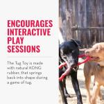 KONG Tug Toy - Dog Supplies for Tug of War - Natural Rubber Dog Toy for Outdoor & Indoor Playtime - for Medium/Large Dogs