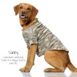 Pet Passion Toby II - The Perfect Tee, 3 Pack Short Sleeve Pet T-Shirt 100% Organic Cotton Tees Clothes for Small, Medium, Large Dogs​​, Sage Camo, Large (40-60 lbs)