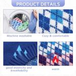 Kuoser Dog Sweater Plaid Dog Sweaters with Harness Hole, Polo Design Puppy Knitwear Fall Winter Sweater for Small Dogs, Pet Cold Weather Clothes Warm Doggie Pullover Sweatshirt, Blue S