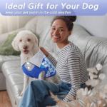 Kuoser Dog Sweater Plaid Dog Sweaters with Harness Hole, Polo Design Puppy Knitwear Fall Winter Sweater for Small Dogs, Pet Cold Weather Clothes Warm Doggie Pullover Sweatshirt, Blue S