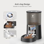 PETULTRA Automatic Cat Feeder: 4L Timed Cats Food Dispenser Programmable 1-6 Meal for Cat and Small Medium Dog- Auto Pet Feeder Easy to Set Up Dual Power Supply with Desiccant Bag| Detachable Washable