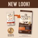 Wellness CORE+ Adult Dry Cat Food for Indoor and Outdoor Cats, Wholesome Grains, Natural, Digestive Health Chicken & Rice (11 Pound Bag)