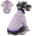 MOIRIG Dog Sweater, Sweaters for Small Dogs, Warm Soft Pet Clothes for Puppy, Medium Large Cat, Dogs Girl or Boy, Dog Shirt for Winter Christmas (Purple, Large)