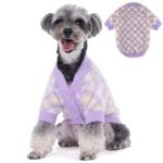 MOIRIG Dog Sweater, Sweaters for Small Dogs, Warm Soft Pet Clothes for Puppy, Medium Large Cat, Dogs Girl or Boy, Dog Shirt for Winter Christmas (Purple, Large)