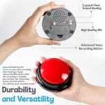 A-URA Dog Buttons for Communication with Non-Slip Mat, HD Sound 30s Recordable Dog Talking Button Set with Training Guide eBook and 24 Stickers, Pet Talking Buttons for Dog Speaking (6pc)