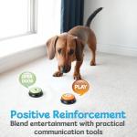 A-URA Dog Buttons for Communication with Non-Slip Mat, HD Sound 30s Recordable Dog Talking Button Set with Training Guide eBook and 24 Stickers, Pet Talking Buttons for Dog Speaking (6pc)