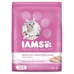 IAMS Proactive Health Adult Sensitive Digestion & Skin Dry Cat Food with Turkey, 13 lb. Bag
