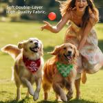 Earus Christmas Dog Bandanas Funny, Dog Christmas Scarf 2 Packs, Pets Festive Plaid Décor for Medium Large Dogs