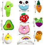 Jalousie 18 Pack Dog Squeaky Toys Cute Stuffed Pet Plush Puppy Chew for Small Medium Pets - Bulk