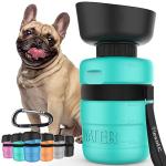 lesotc Dog Water Bottle, Portable Water Dispenser with Bowl, Leak Proof Pet Travel Squeeze Bottle, Puppy Essentials Dog Stuff Accessories for Outdoor Walking, Hiking, Camping