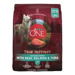 Purina ONE True Instinct With Real Salmon and Tuna Natural With Added Vitamins, Minerals and Nutrients High Protein Dog Food Dry Formula - 27.5 lb. Bag
