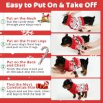 Christmas Dog Sweaters for Small Medium Large Dogs Girl, Soft Warm Pup Dogs Shirt, Turtleneck Double Knitting Collar for Outdoors Playing, Warm Dog Cat Clothes (Deer, M)