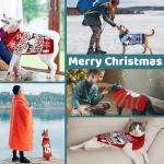 Christmas Dog Sweaters for Small Medium Large Dogs Girl, Soft Warm Pup Dogs Shirt, Turtleneck Double Knitting Collar for Outdoors Playing, Warm Dog Cat Clothes (Deer, M)