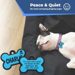 GoTags Silicone Dog Tags, Soundless Pet Tag, Personalized Silent Tag Engraved for Pets with Cute Custom Designs, for Dogs and Cats, (Bone, Purple)