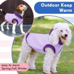 Medium Dog Hoodies for Small Breeds- Purple Hooded Vest | Sleeveless Lightweight Dog Clothes, Sweatshirt with Leash Hole for Walking, Indoor & Outdoor Warm Wear