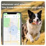 ROTX Dog GPS Tracker Real-time Tracker Alerts Virtual Fence Location for Pet Over 11.06lbs Dog Cat Collar Attachment of Random Color Subscription Required Waterproof IP67 Health & Wellness White