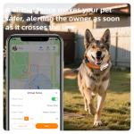 ROTX Dog GPS Tracker Real-time Tracker Alerts Virtual Fence Location for Pet Over 11.06lbs Dog Cat Collar Attachment of Random Color Subscription Required Waterproof IP67 Health & Wellness White