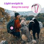 Dog Bowl Pet Collapsible Bowls, 2 Pack Collapsible Dog Water Bowls for Cats Dogs, Portable Pet Feeding Watering Dish for Walking Parking Traveling with 2 Carabiners (Small, Black & Pink)