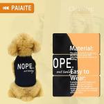 Discover Cozy Cotton Canine Wear: Soft, Lightweight, and Breathable Dog Shirt Vest with Eye-Catching Graphics(Nope not Today), Keeping Your Furry Friend Warm and Comfy! Black M