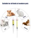 Pet Feeding Kit, Kitten Bottle Feeding Kit, Newborn Kitten Supplies, Fit for Feeding Newborn Puppies, Kitten, Squirrel, Rabbit, Hamster, 1 Milk Bottles, 4 Pet Nipple