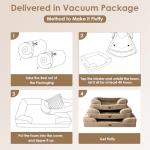 EHEYCIGA Orthopedic Dog Beds for Large Dogs, Waterproof Memory Foam Large Pet Bed with Sides, Non-Slip Bottom and Egg-Crate Foam Dog Couch Bed with Washable Removable Cover, Beige