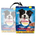 Kibbles 'n Bits Dry Dog Food, Savory Bacon & Steak Flavor for Adult Dogs 16 lb. Bag