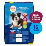 Kibbles 'n Bits Dry Dog Food, Savory Bacon & Steak Flavor for Adult Dogs 16 lb. Bag