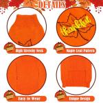 GOYOSWA Dog Thanksgiving Sweater, Knitted Thanksgiving Fall Holiday Dog Sweaters Outfit Clothes for Small Medium Large Dogs Pets (Orange Maple Leaf, X-Large)