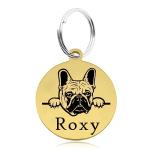 Dog Tags Personalized for Pets Dog Name Tags Personalized Custom Dog Tag Stainless Steel Dog ID Tags for Puppy Dogs (Silver S, Round)