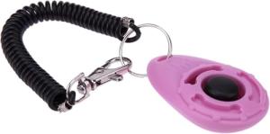 Jinshining 1pc Pink Clicker Easy to Use with Button Dog Training Accessories Strong and Long-Lasting,Training and Behavior Aids