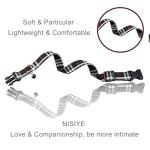 NISIYE Cute Plaid Dog Collar Harness and Leash with Safety Buckle - Adjustable and No Pull Comfortable Dog Collars for Small Puppy, Stylish Durable Gift for Boy Girl Pets